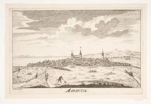 Prospekt av Århus av Erasmus Sigismund Resch