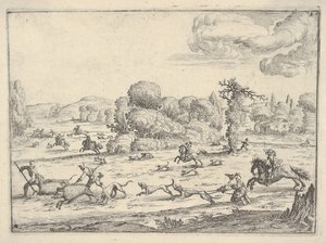 Galtjakt i landskap, ca. 1620-38.