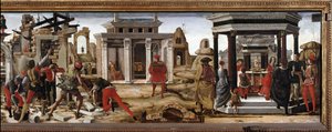 Griffoni Polyptyk: Predella med berättelsen om St Vincent Ferrer av Ercole de Roberti
