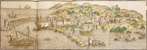 Panoramautsikt över Rhodos, 1486