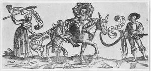 Mussekvinnan ("Frau Seltenfried") (träsnitt på papper)