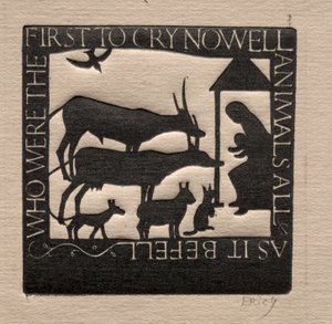 Alla djur: Vem var de första som grät Nowell? av Eric Gill