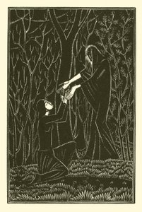 Death And The Lady (litho) av Eric Gill