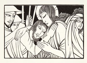 Kyss av Judas av Eric Gill