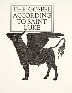 Den svarta kalven av St. Luke av Eric Gill