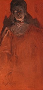 "En porträttstudie", 1899 av Eric Pape