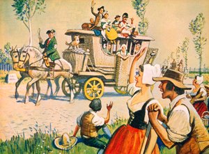 En vagn på vägen mellan Paris och Versailles 1787