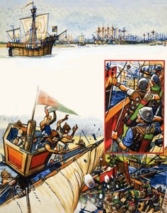 Scrapbook of the British Sailor: Slakt vid Sluys