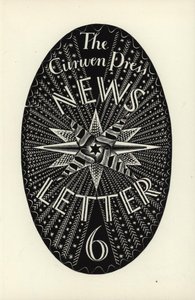 Design för The Curwen Press News-Letter, nummer 6, 1934 (trägravyr) av Eric Ravilious