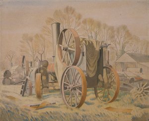 Traktorn, 1933 av Eric Ravilious