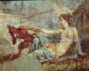 Pan flyr från en hermafrodit av Erich Lessing