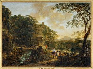 Landskap med resenärer ... av Erich Lessing