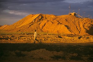 Tenngruva på Jos-platån, Nigeria, Afrika
