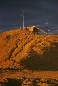Tenngruva på Jos-platån, Nigeria, Afrika