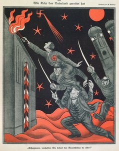 "The Progression of Hitler", illustration från Simplicissimus av Erich Schilling