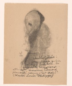 Abstrakt figur med skägg Idealists II and Further Notes (original serietitel) av Erich Wichmann