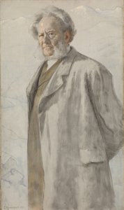 Porträtt av Henrik Ibsen 1828-1906, 1895. av Erik Theodor Werenskiold
