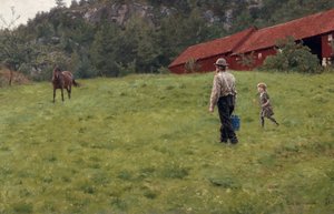 Vatten till hästen av Erik Theodor Werenskiold