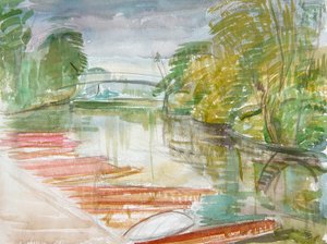 Punts on the Cherwell (wc på papper)