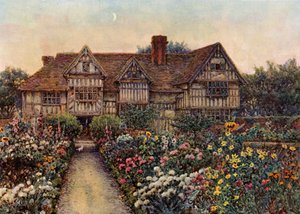 Rumwood Court, Langley, Kent (färg litho) av Ernest Arthur Rowe