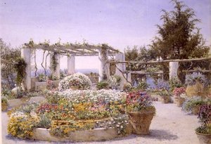Pergolan, Villa Inercia, Capri av Ernest Arthur Rowe