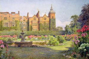 West Front och Gardens of Hatfield House, Herts