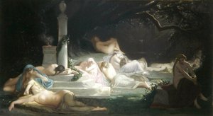 Nymfer vid graven av Adonis av Ernest Augustin Gendron