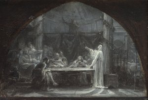 Skisser till kyrkan i Saint-Gervais-Saint-Protais, ca 1863 (olja på duk) av Ernest Augustin Gendron
