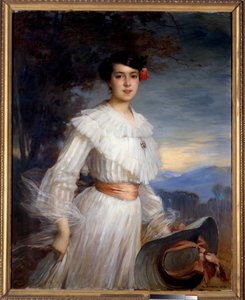 Porträtt av Madeleine Reclus. Målning av Ernest Bordes (1852-1914) av Ernest Bordes
