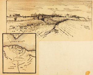 Nuvarande utseende av brittisk förskansning, Yorktown