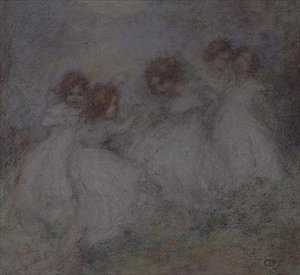 Fem små flickor av Ernest Charles de Belle