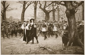 Charles I på väg till avrättning, illustration från 