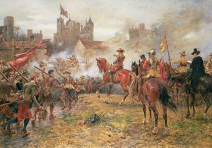 Cromwell vid stormningen av Basing House av Ernest Crofts