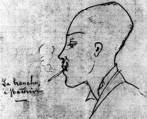 Ansiktet har något, porträtt av Arthur Rimbaud av Ernest Delahaye från 1875.