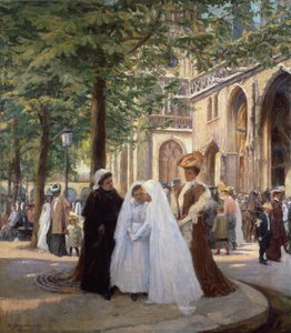 Den första nattvarden (olja på duk) av Ernest Desurmont