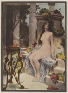 Ett erbjudande om kärlek (färg litho) av Ernest Edouard Martens