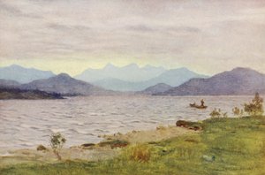 Sjön från Kinloch-Rannoch (färglitografi)