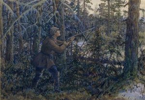 Tjäderjakt, 1937 av Ernest Ernestovich Lissner