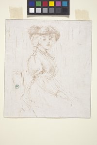 Sittande kvinna (monoprint)