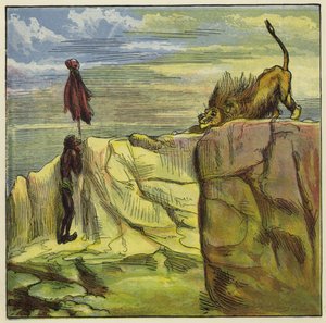 Ashanti lejonjakt av Ernest Henry Griset