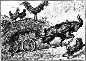 Illustration från barnboken Little Bo-Peep, c1880. av Ernest Henry Griset