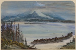 Förhistoriskt landskap, 1871 av Ernest Henry Griset