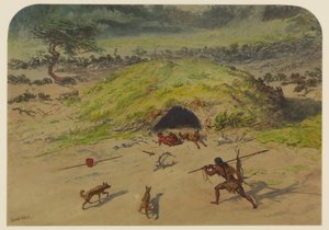 Förhistorisk scen, 1871 av Ernest Henry Griset