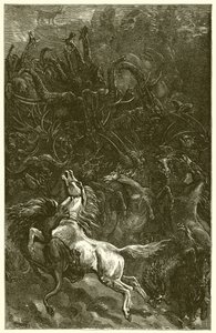 Åsnan och lejonjakten av Ernest Henry Griset