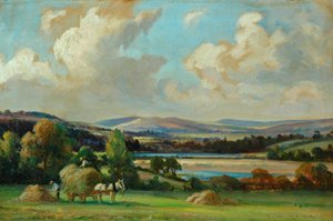Höslagning i Yorkshire (olja på duk) av Ernest Higgins Rigg