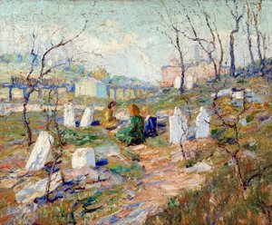 Kyrkogård av Ernest Lawson