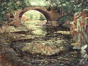 Old Stone Bridge (olja på duk) av Ernest Lawson