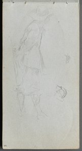 Skissbok, sid 05: Figurstudie. av Ernest Meissonier