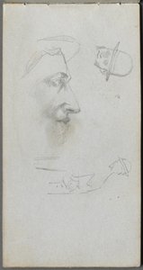 Skissbok, sid 14: Figurer av Ernest Meissonier