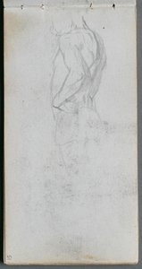 Skissbok, sidan 51: Figurstudie av Ernest Meissonier